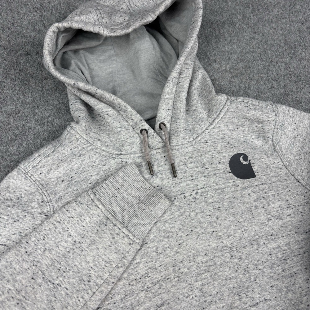 Carhartt Hoodie Mens Medium Gray Relaxed Fit Pullover Hooded Sweatshirt Work